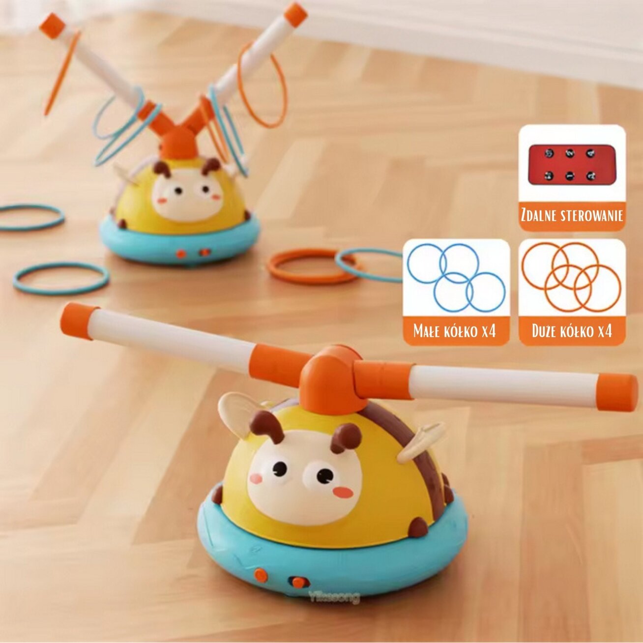 WOOPIE Vikrumo žaidimas Automatinė šokdynė 2in1 Mėtymas į taikinį Bitutė 6 WOOPIE Vikrumo žaidimas Automatinė šokdynė 2in1 Mėtymas į taikinį Bitutė 6