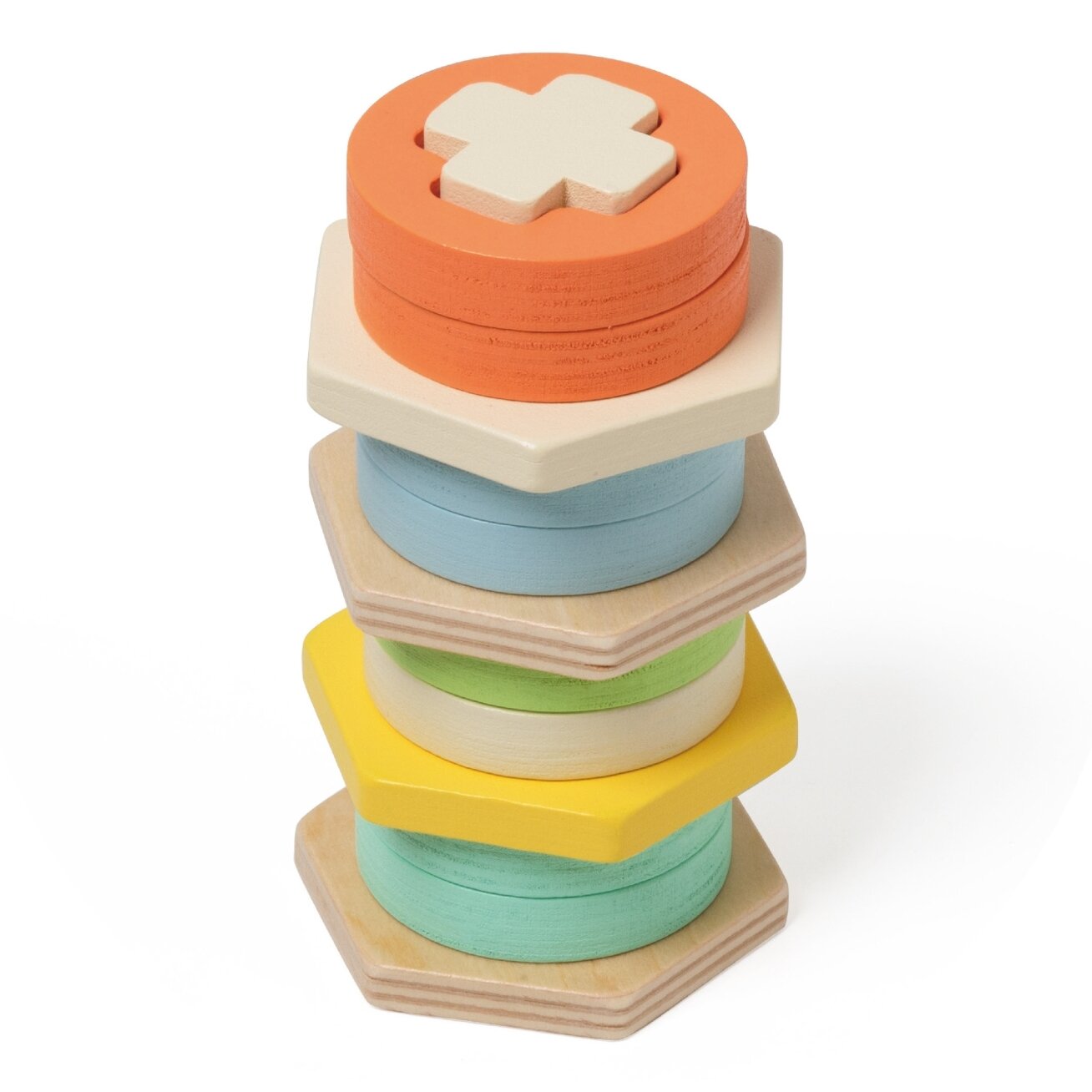 CLASSIC WORLD Montessori formų ir spalvų rūšiuoklis – bokšto dėlionė 5 CLASSIC WORLD Montessori formų ir spalvų rūšiuoklis – bokšto dėlionė 5