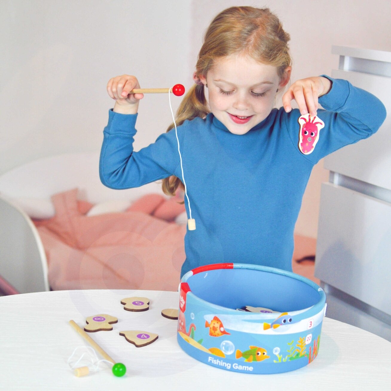 TOOKY TOY Vikrumo žaidimas Žuvyčių gaudymas Žvejyba 5