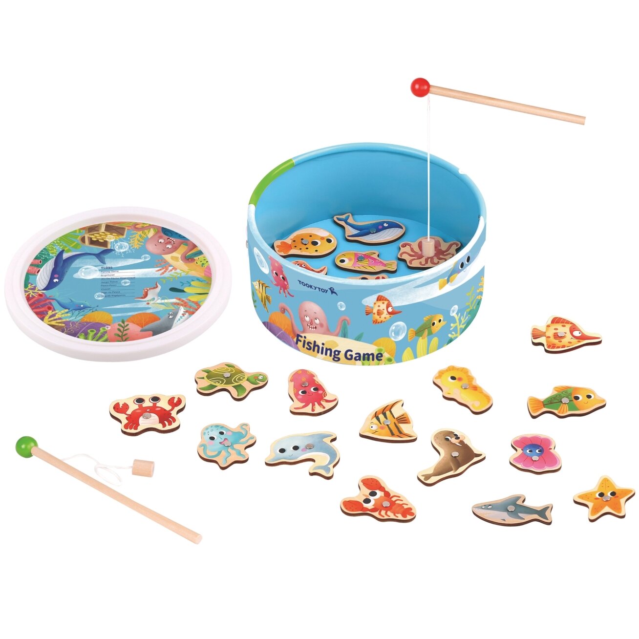TOOKY TOY Vikrumo žaidimas Žuvyčių gaudymas Žvejyba 6