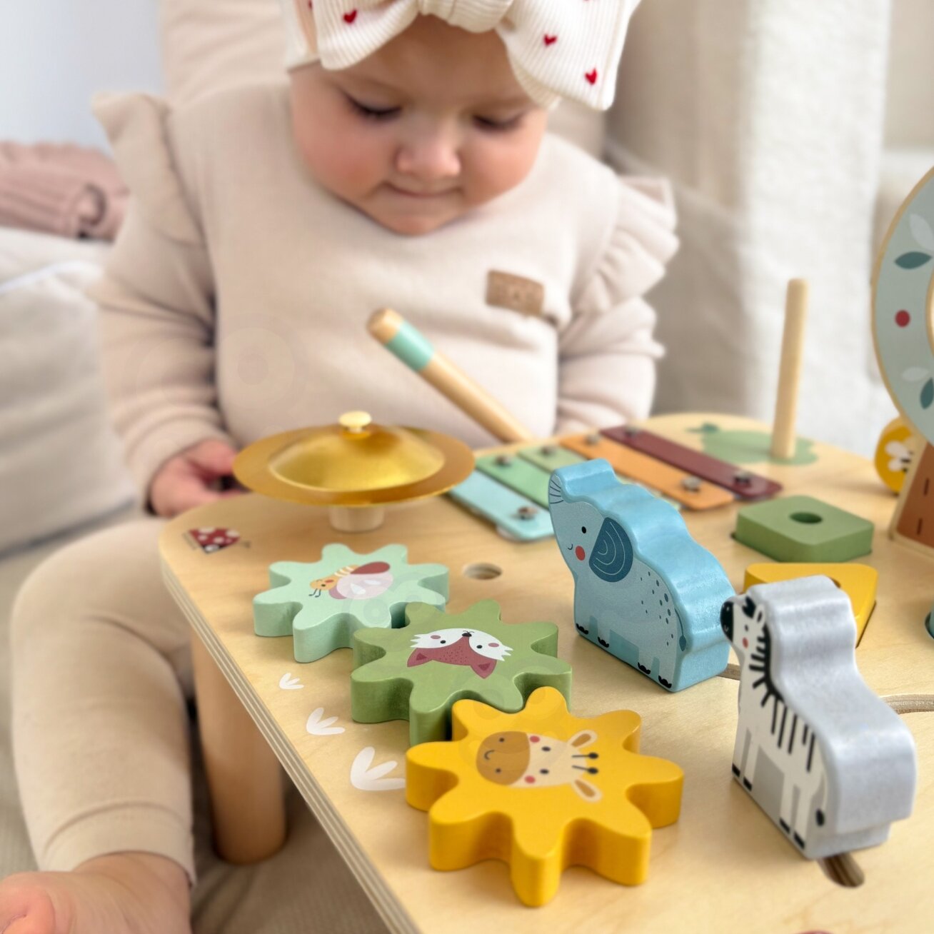 WOOPIE GREEN Medinis edukacinis veiklos staliukas Muzikinis sensorinis labirintas 5in1 8 WOOPIE GREEN Medinis edukacinis veiklos staliukas Muzikinis sensorinis labirintas 5in1 8