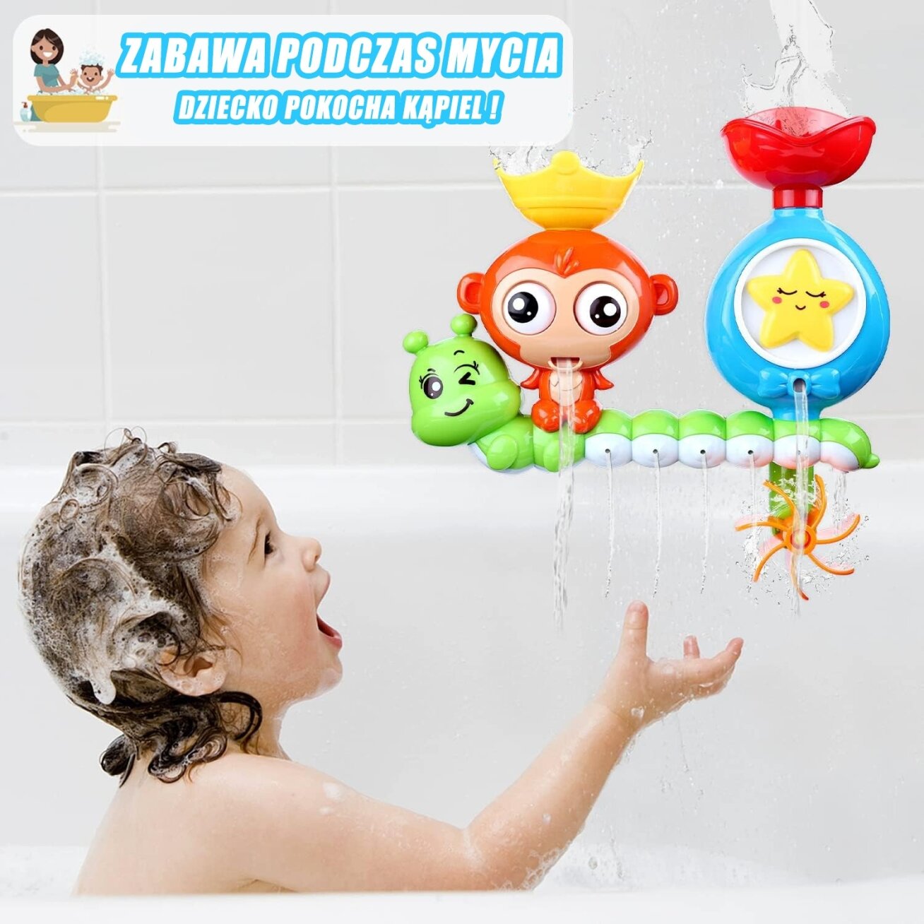 WOOPIE BABY Vandens žaislas maudynėms Beždžionėlė + puodelis 14 WOOPIE BABY Vandens žaislas maudynėms Beždžionėlė + puodelis 14