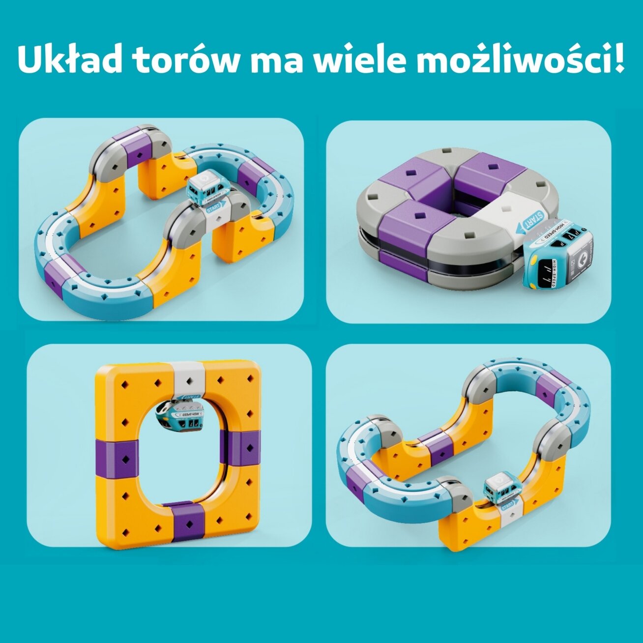 WOOPIE Magnetinis konstruktorius geležinkelio trasa su pritraukimo efektu 38 el. 4 WOOPIE Magnetinis konstruktorius geležinkelio trasa su pritraukimo efektu 38 el. 4