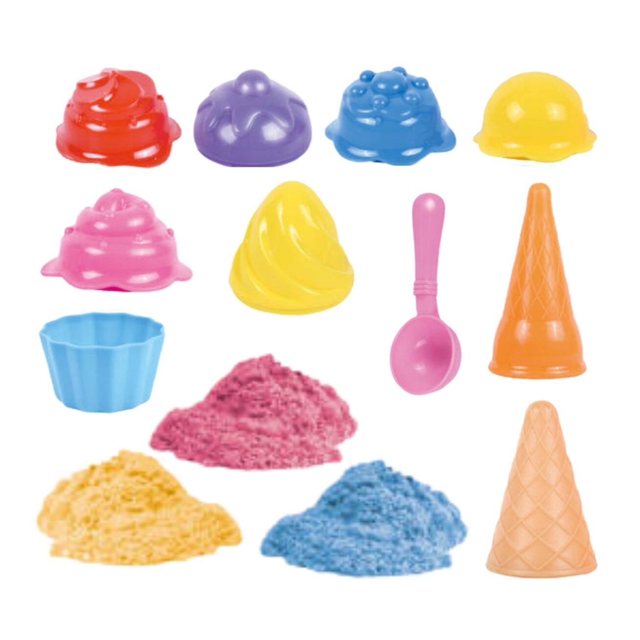 WOOPIE SAND FAIRY Kinetinio smėlio rinkinys Ledainė 13 el 1