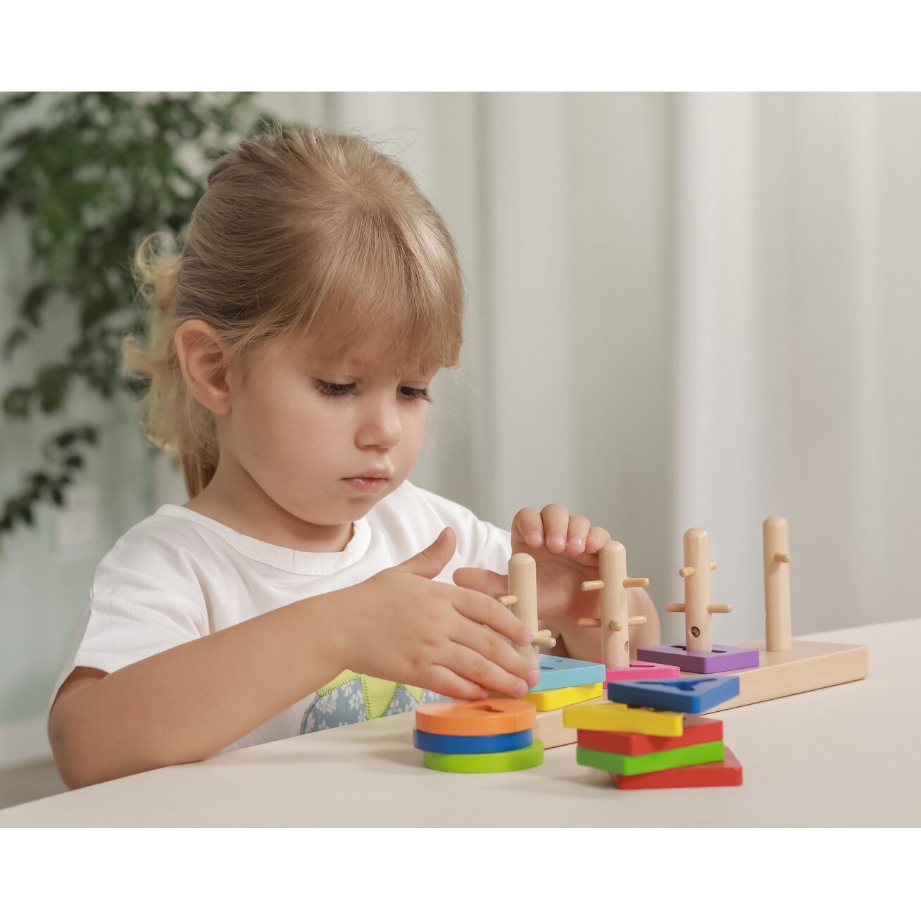 VIGA medinės kaladėlės su Montessori formų rūšiuokle 3