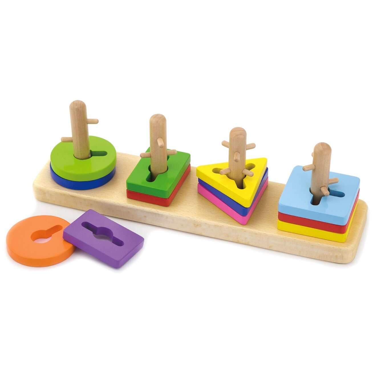VIGA medinės kaladėlės su Montessori formų rūšiuokle 12