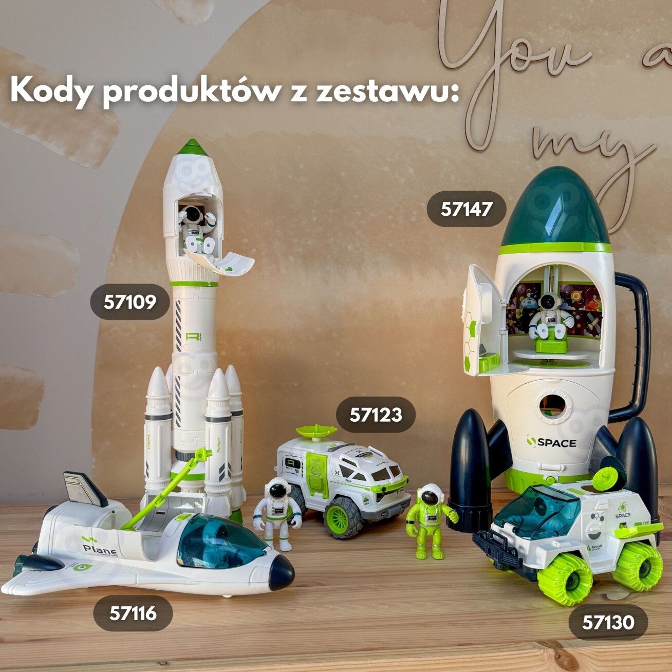 WOOPIE kosminis rinkinys: erdvėlaivis ir marsaeigis Space Set 2