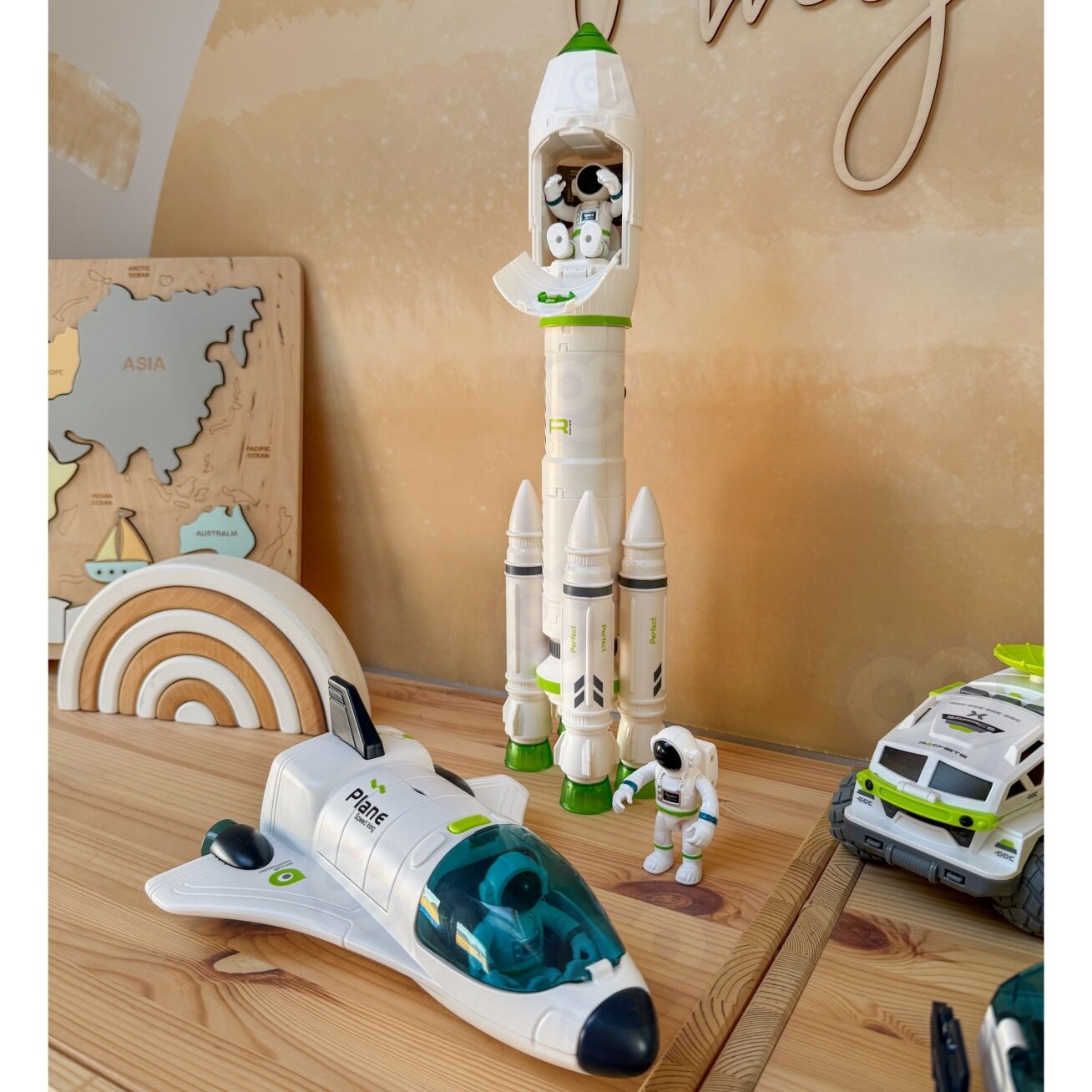WOOPIE kosminis rinkinys: erdvėlaivis ir marsaeigis Space Set 3 WOOPIE kosminis rinkinys: erdvėlaivis ir marsaeigis Space Set 3