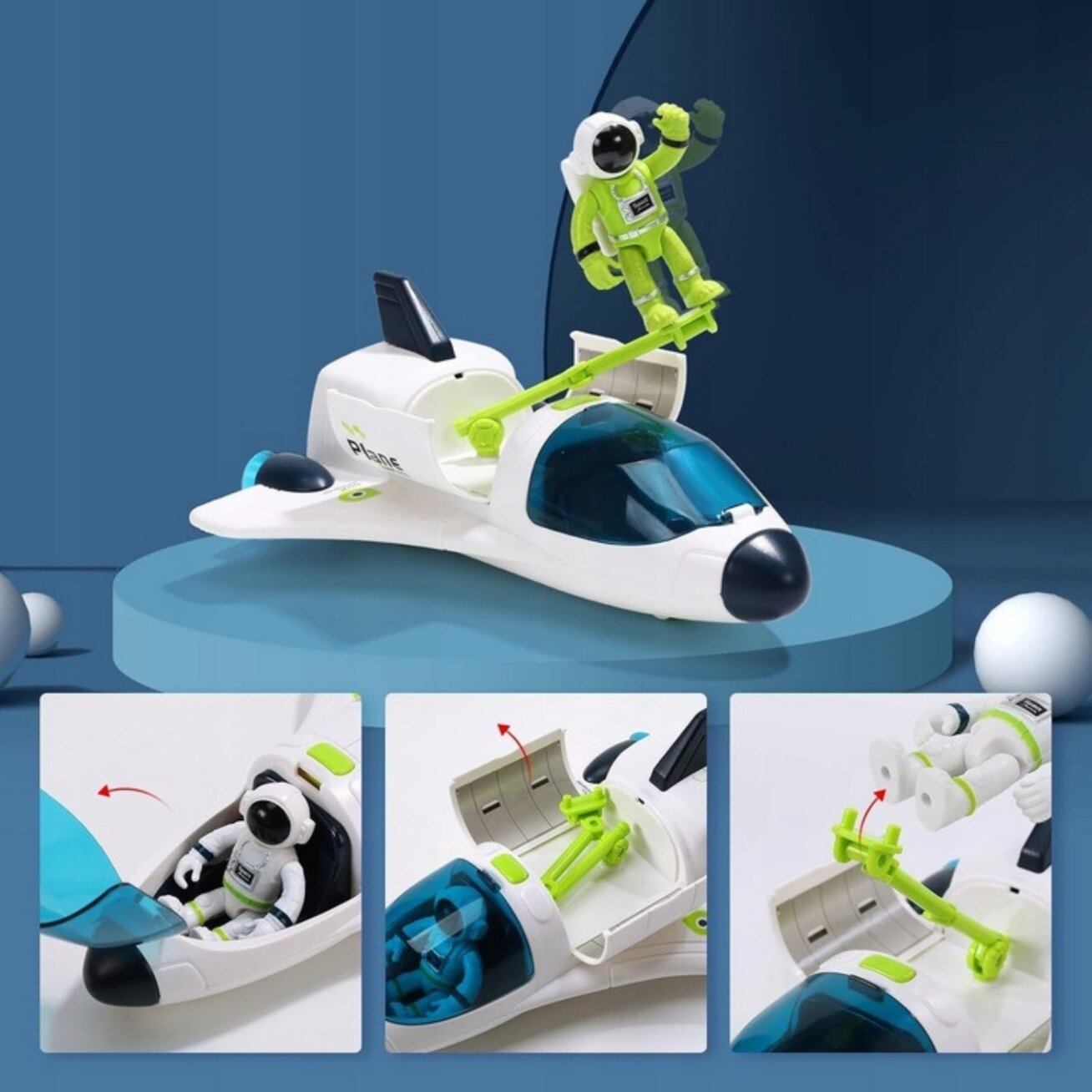 WOOPIE kosminis rinkinys: erdvėlaivis ir marsaeigis Space Set 6 WOOPIE kosminis rinkinys: erdvėlaivis ir marsaeigis Space Set 6