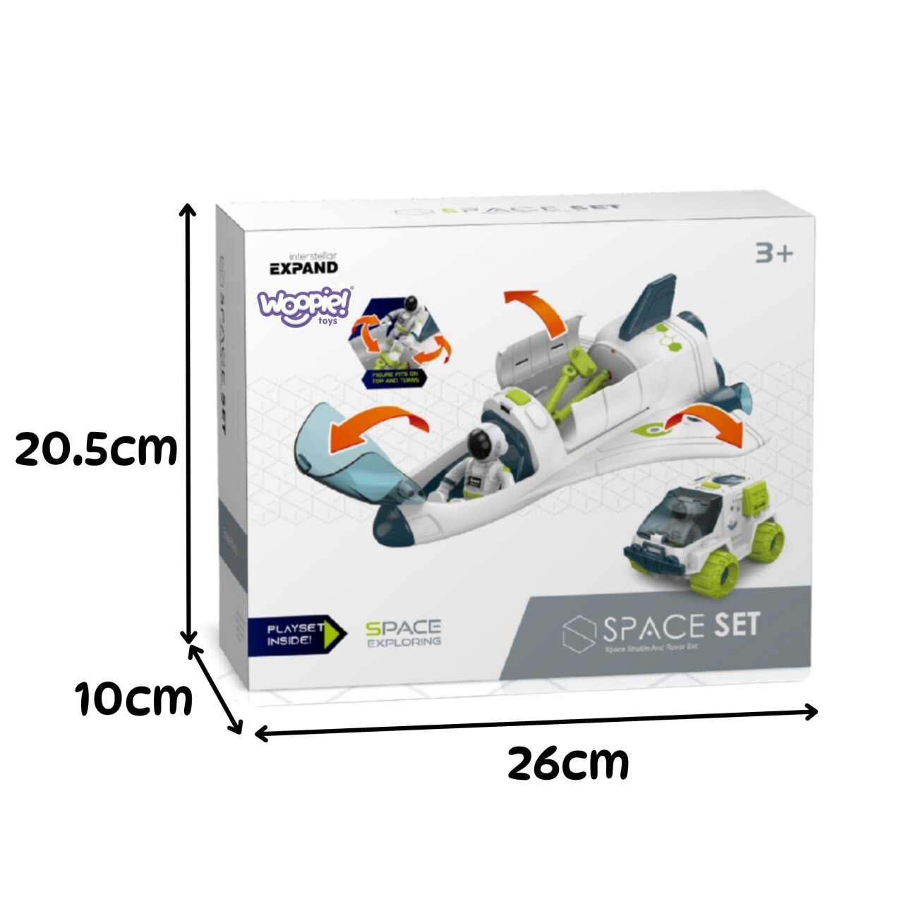 WOOPIE kosminis rinkinys: erdvėlaivis ir marsaeigis Space Set 7