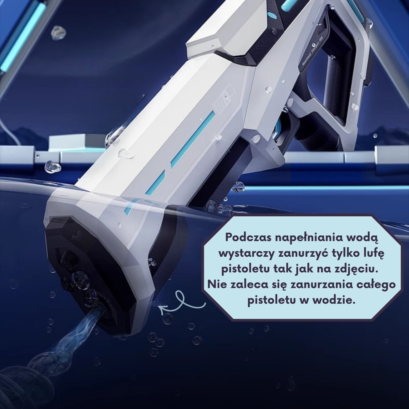 WOOPIE Elektrinis vandens pistoletas automatinis blasteris 4 WOOPIE Elektrinis vandens pistoletas automatinis blasteris 4