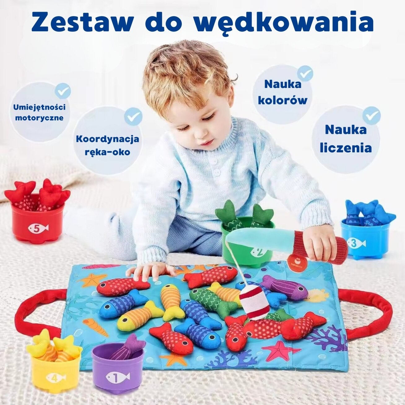 WOOPIE Mažojo žvejo rinkinys Skaičiavimo mokymasis 22 vnt. 2 WOOPIE Mažojo žvejo rinkinys Skaičiavimo mokymasis 22 vnt. 2