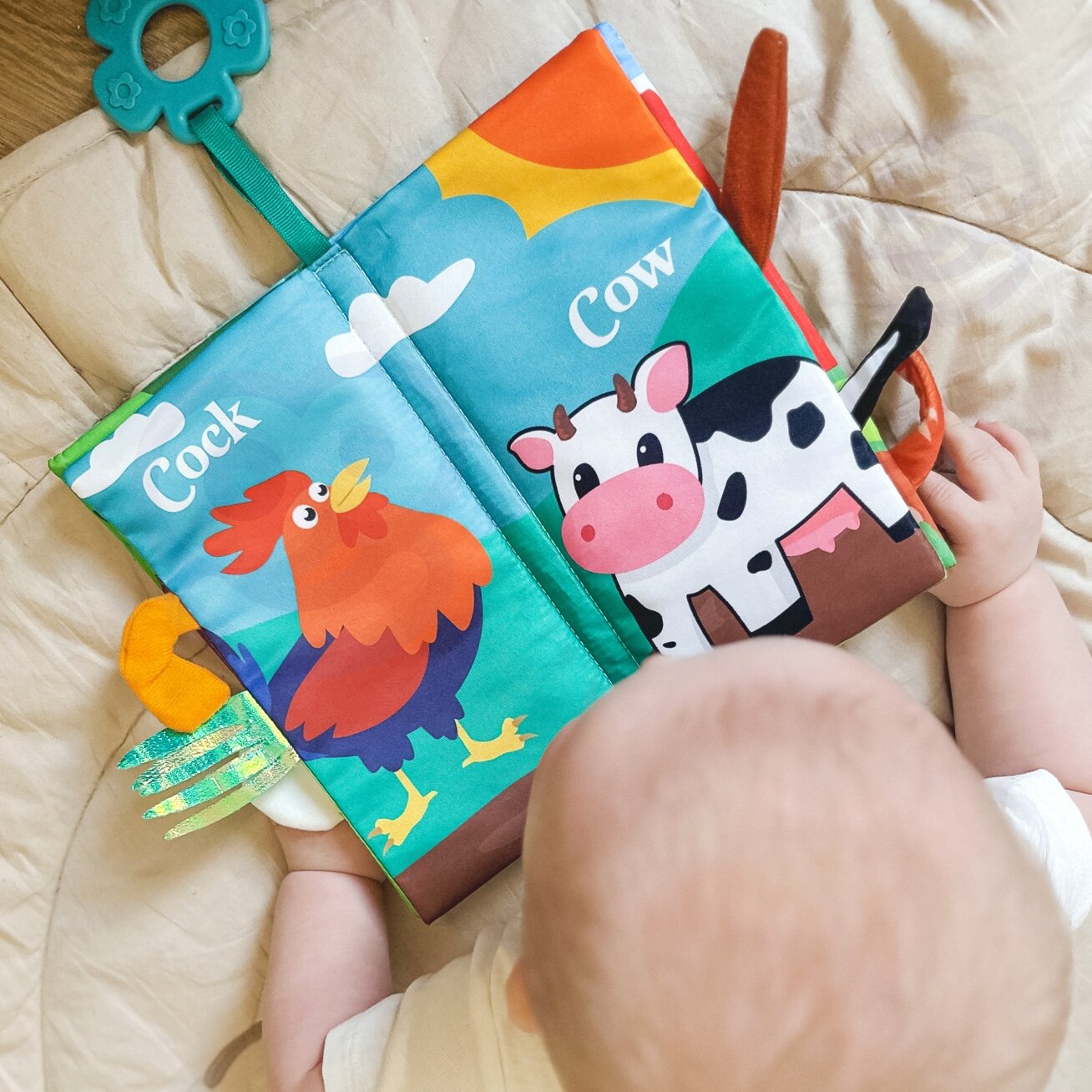 WOOPIE BABY Medžiaginė knygelė su gyvūnėlių uodegėlėmis 7