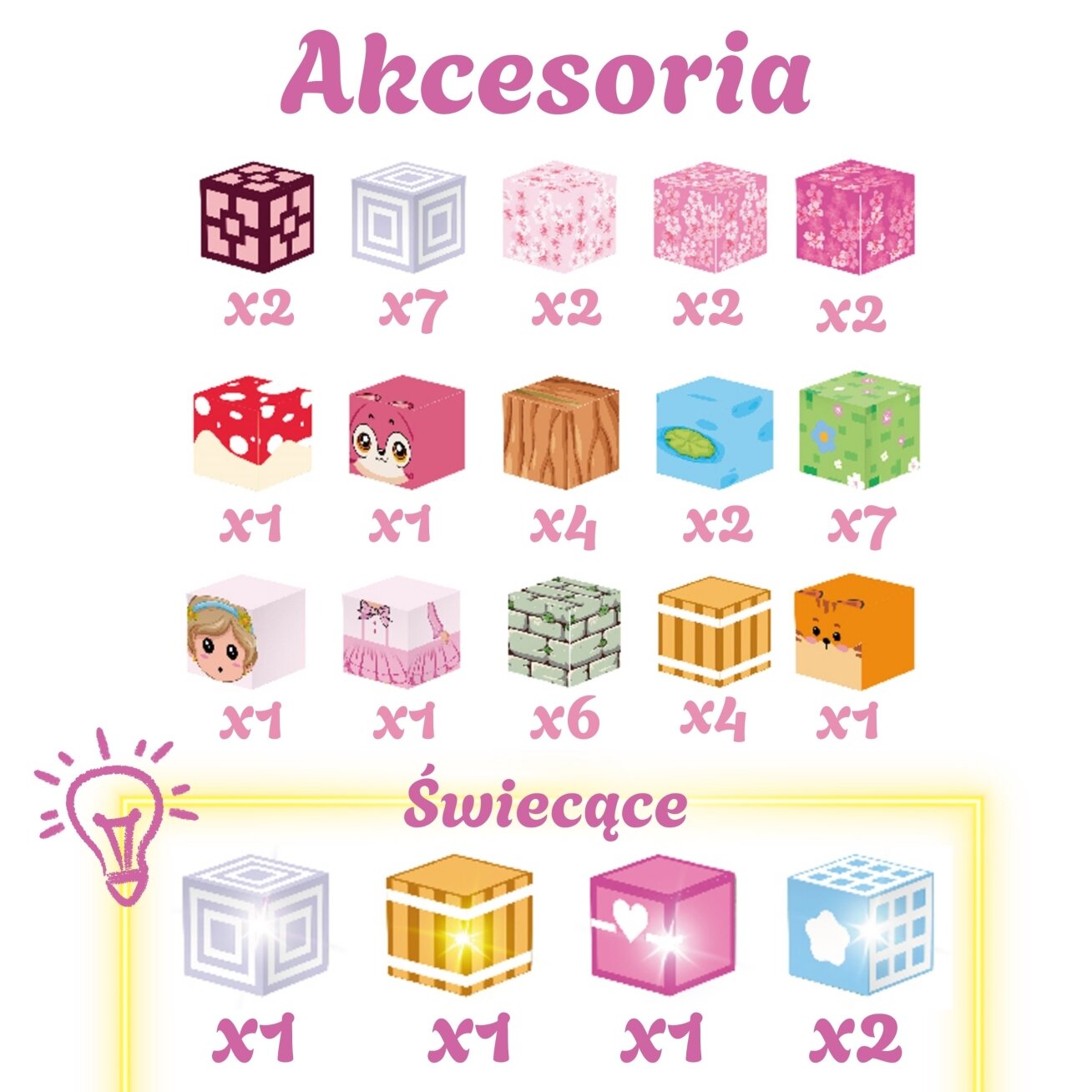 Woopie magnetiniai blokeliai kubeliai 48 vnt. Montessori edukacinė 3D dėlionė 3