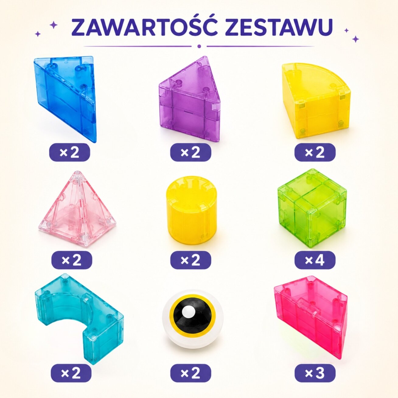 WOOPIE Magnetinės kaladėlės 21 el. M Block Kūrybinės Edukacinės Dovana 3D 2 WOOPIE Magnetinės kaladėlės 21 el. M Block Kūrybinės Edukacinės Dovana 3D 2
