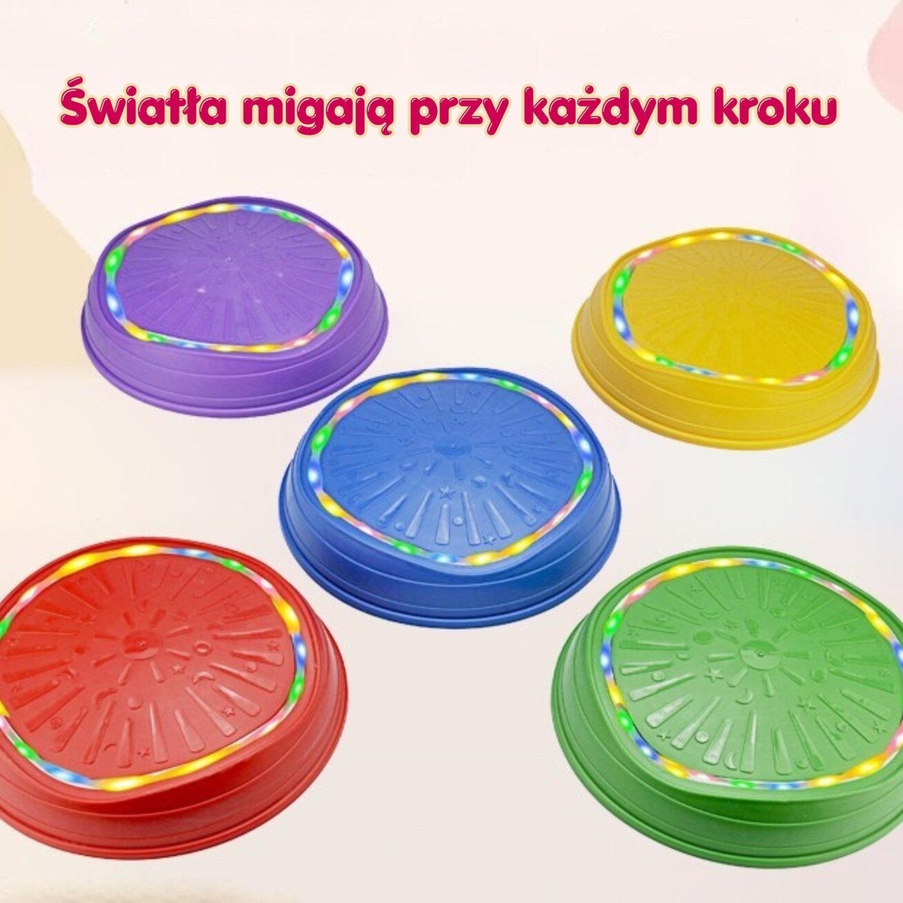 WOOPIE Interaktyvūs pusiausvyros akmenys su garsu ir šviesa 5 vnt. 3 WOOPIE Interaktyvūs pusiausvyros akmenys su garsu ir šviesa 5 vnt. 3