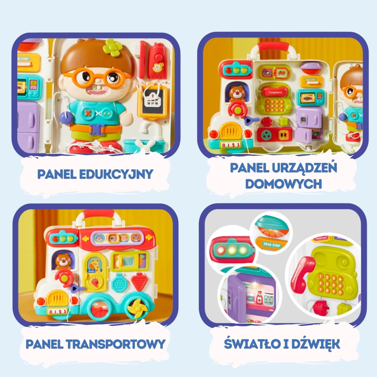 WOOPIE Interaktyvi manipuliacinė veiklos lenta Busy Car lagaminas 3in1 Garsas Šviesa 3 WOOPIE Interaktyvi manipuliacinė veiklos lenta Busy Car lagaminas 3in1 Garsas Šviesa 3