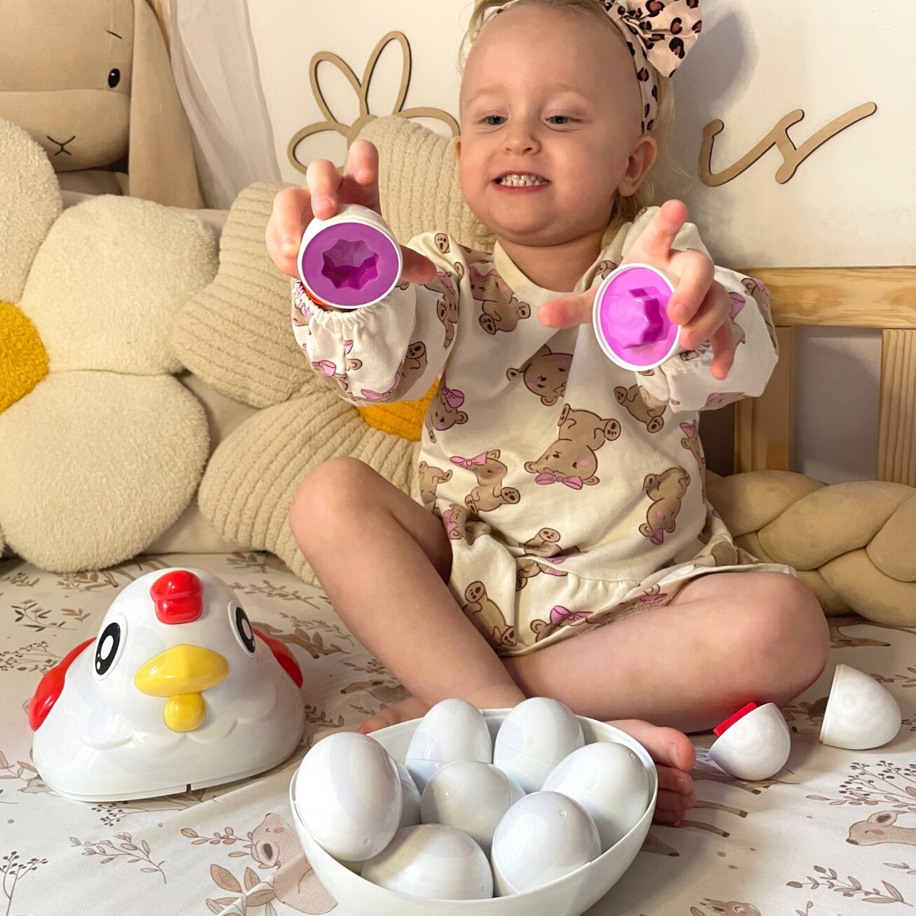 WOOPIE Edukacinė vištelė Montessori rūšiuoklis formų mokymuisi 1 WOOPIE Edukacinė vištelė Montessori rūšiuoklis formų mokymuisi 1