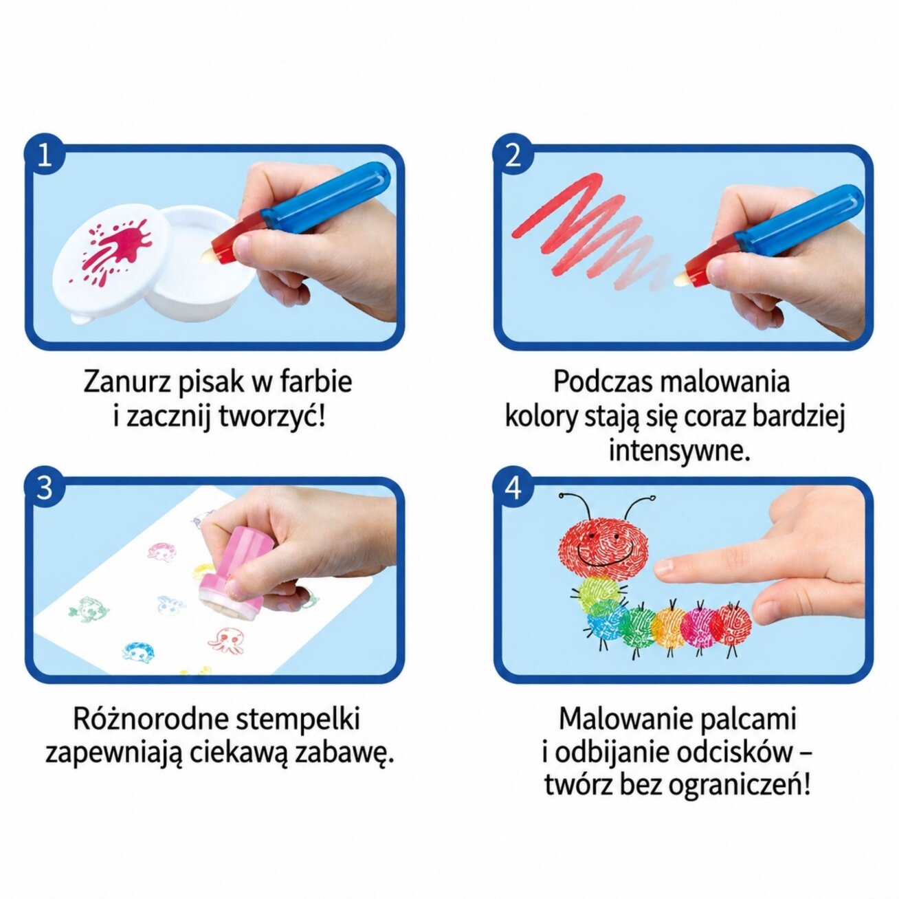 WOOPIE Magiškas piešimo ir antspaudavimo rinkinys Kūrybinė pramoga 20 el. 4 WOOPIE Magiškas piešimo ir antspaudavimo rinkinys Kūrybinė pramoga 20 el. 4