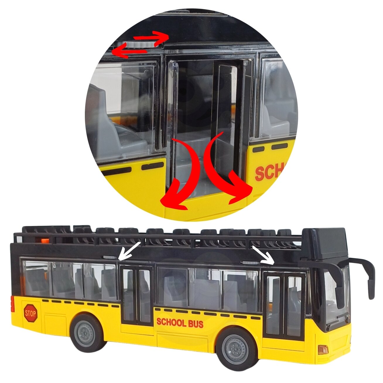 WOOPIE autobusas su šviesomis ir atidaromomis durimis 3