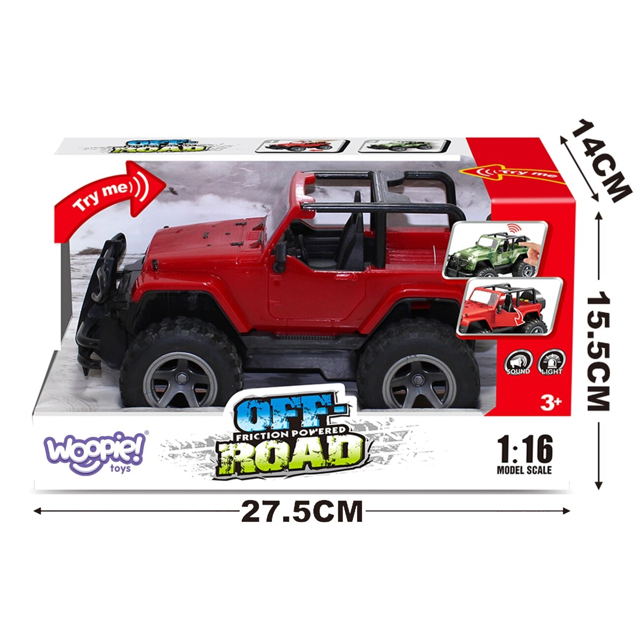 WOOPIE Jeep visureigis su garsu ir šviesa 14