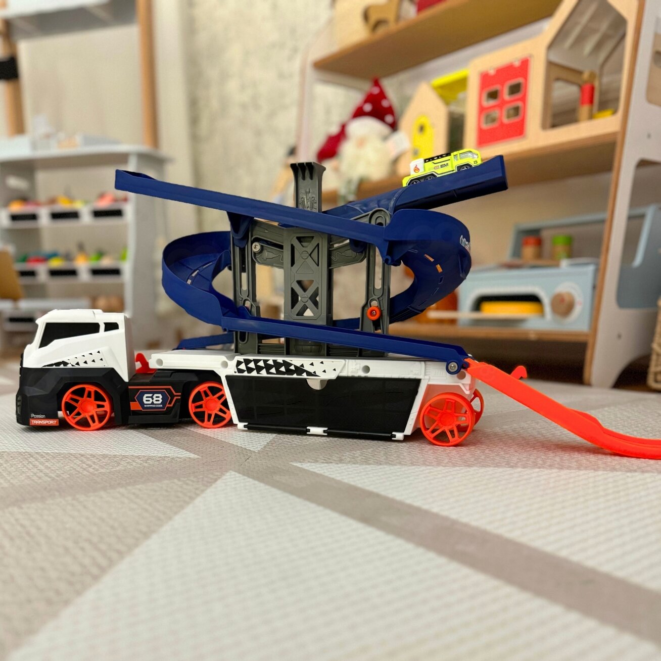 WOOPIE Interaktyvus TIR autovežis trasa automobiliams su garsu ir šviesa 8