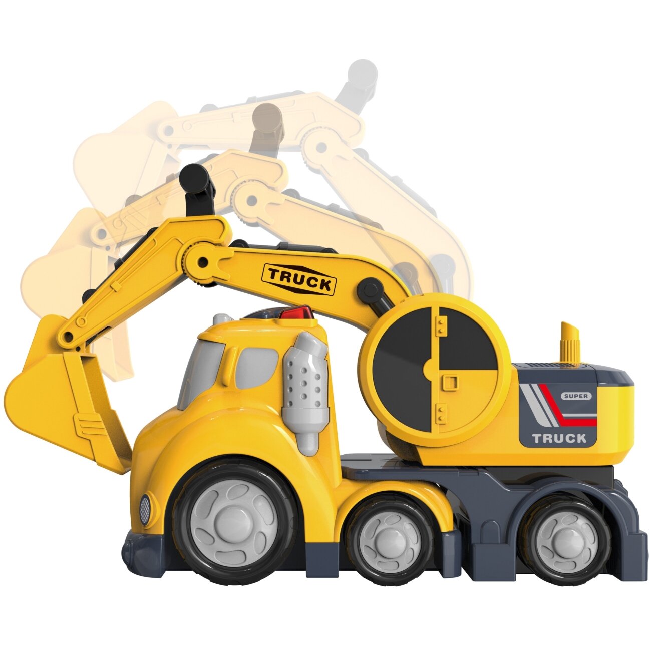 WOOPIE ekskavatorius City Truck su garso ir šviesos efektais 8