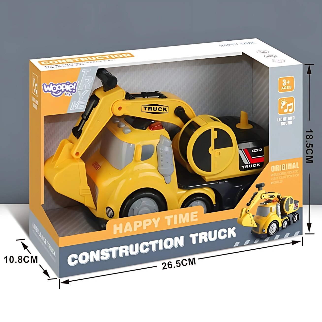 WOOPIE ekskavatorius City Truck su garso ir šviesos efektais 11 WOOPIE ekskavatorius City Truck su garso ir šviesos efektais 11