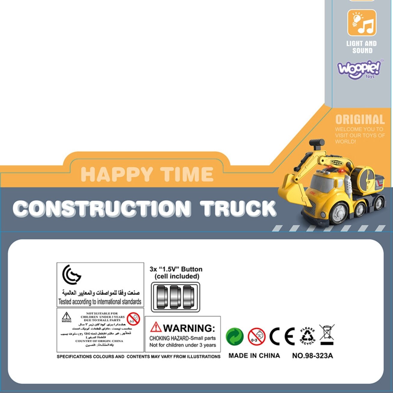 WOOPIE ekskavatorius City Truck su garso ir šviesos efektais 13 WOOPIE ekskavatorius City Truck su garso ir šviesos efektais 13