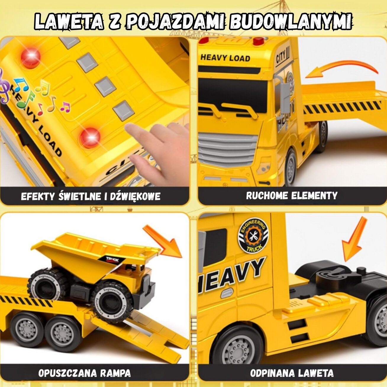 WOOPIE Autovežis su statybinėmis transporto priemonėmis 6 WOOPIE Autovežis su statybinėmis transporto priemonėmis 6