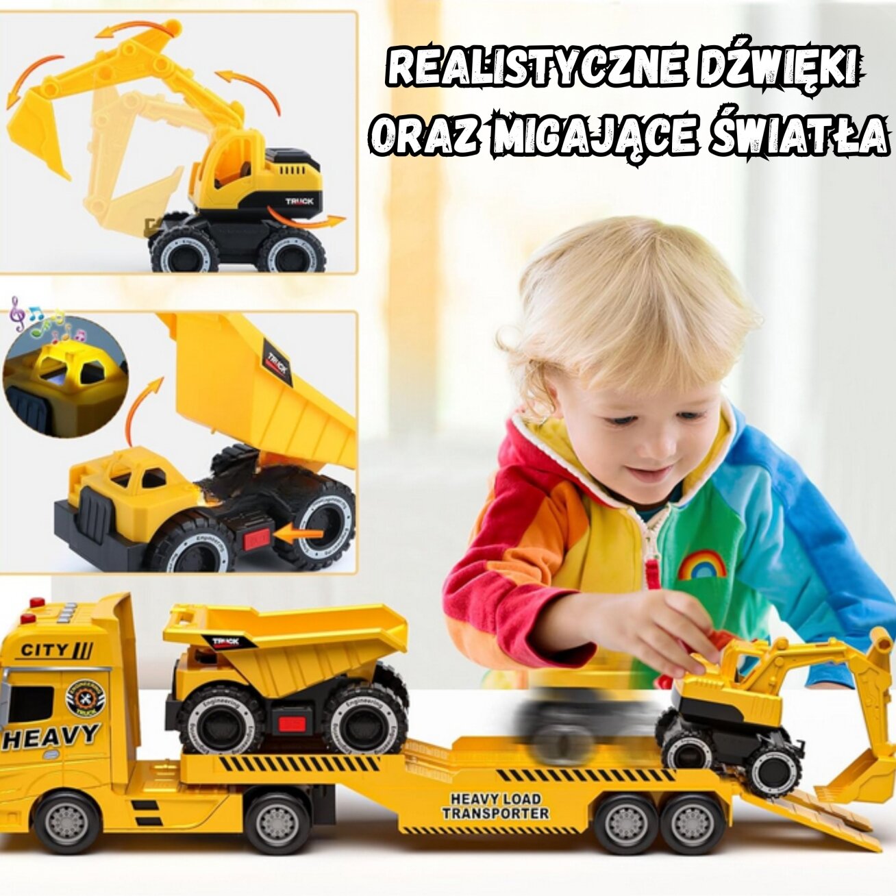 WOOPIE Autovežis su statybinėmis transporto priemonėmis 8 WOOPIE Autovežis su statybinėmis transporto priemonėmis 8