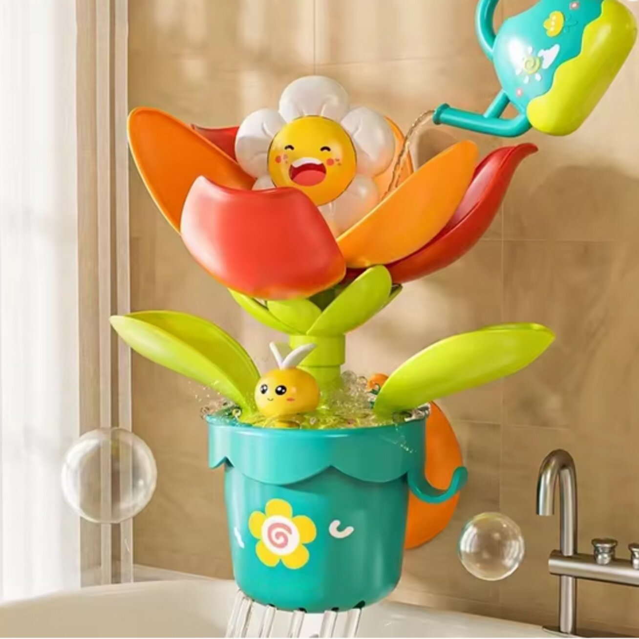 WOOPIE BABY Maudymosi žaislas Žydinti gėlytė su laistytuvu 4 WOOPIE BABY Maudymosi žaislas Žydinti gėlytė su laistytuvu 4