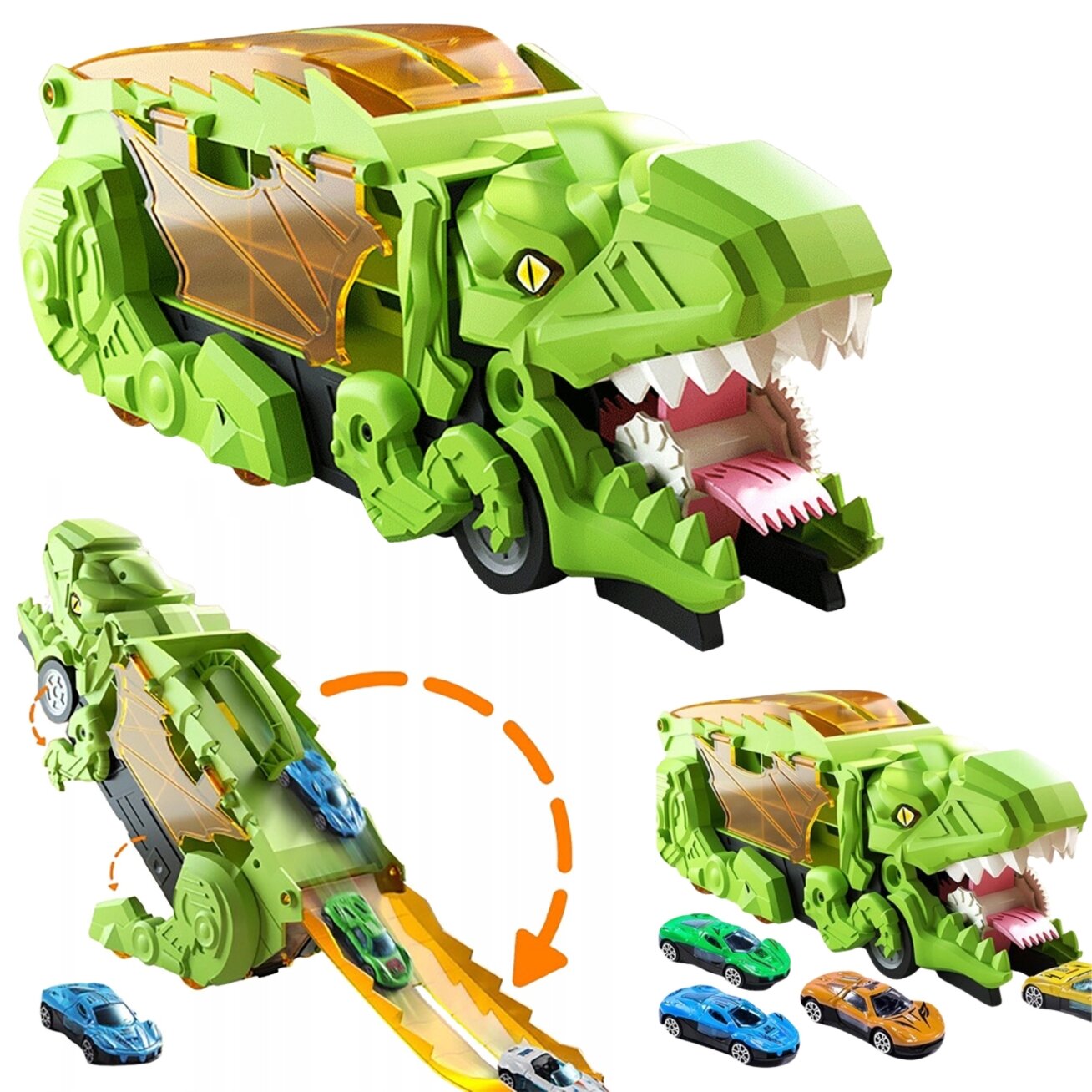 WOOPIE Transporto priemonių rinkinys Dinozauro rijiko trasa 13 el. 10