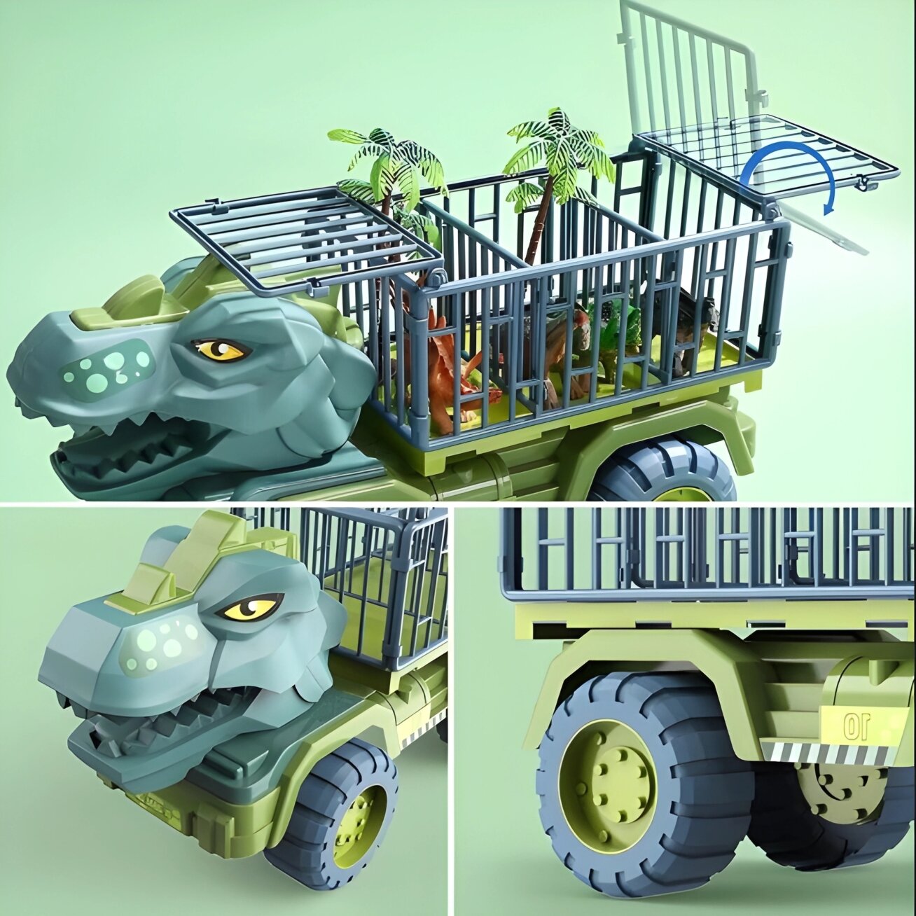 WOOPIE Dinozaurų sunkvežimis-transportuotojas figūrėlėms 5 WOOPIE Dinozaurų sunkvežimis-transportuotojas figūrėlėms 5