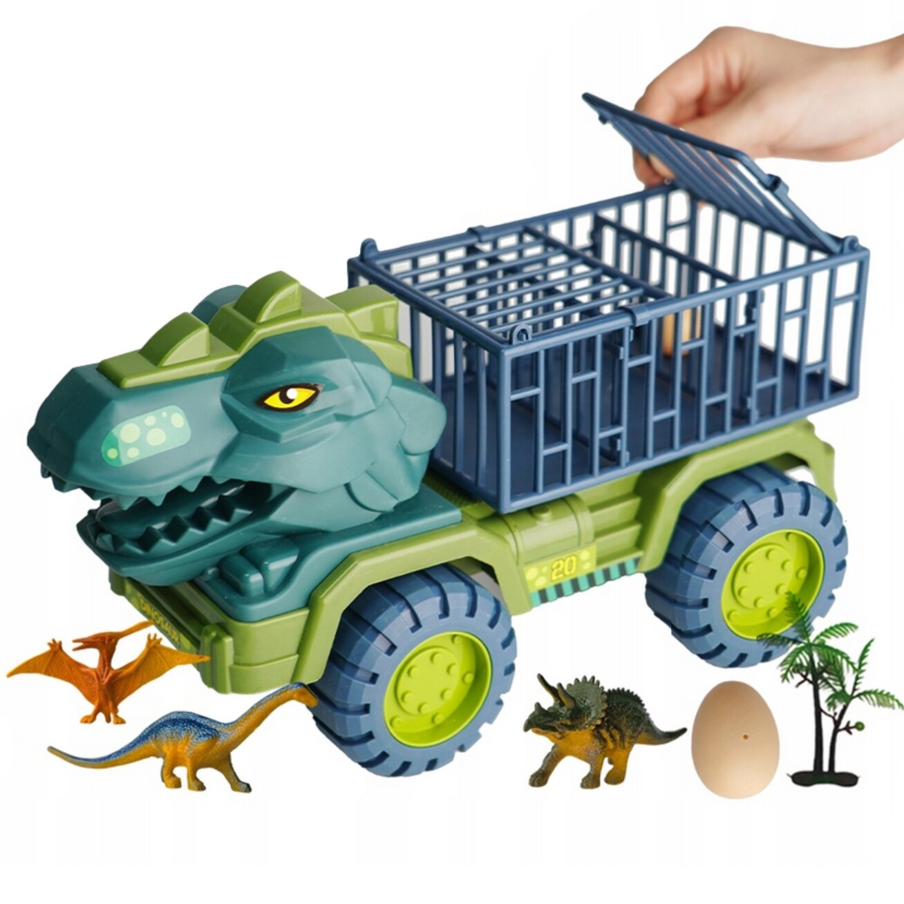 WOOPIE Dinozaurų sunkvežimis-transportuotojas figūrėlėms 11 WOOPIE Dinozaurų sunkvežimis-transportuotojas figūrėlėms 11