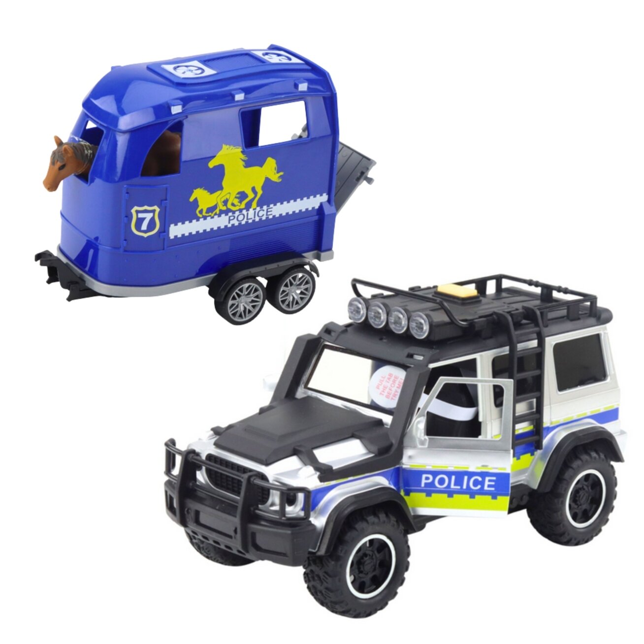 WOOPIE policijos visureigio rinkinys su priekaba arkliui 4 WOOPIE policijos visureigio rinkinys su priekaba arkliui 4