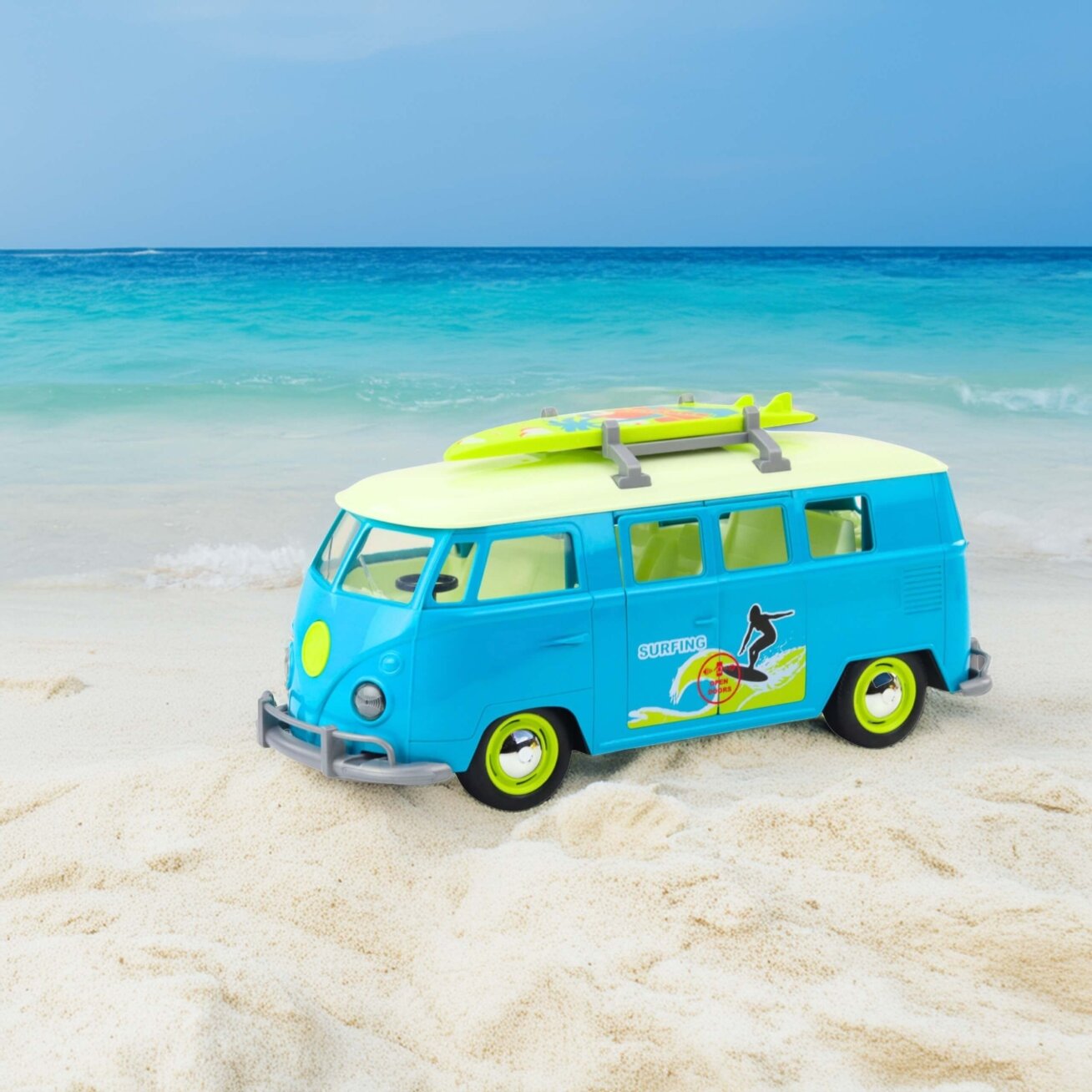 WOOPIE Surfinis autobusiukas klasikinis raudonas su šviesa ir garsu, modelis 1:14 3 WOOPIE Surfinis autobusiukas klasikinis raudonas su šviesa ir garsu, modelis 1:14 3