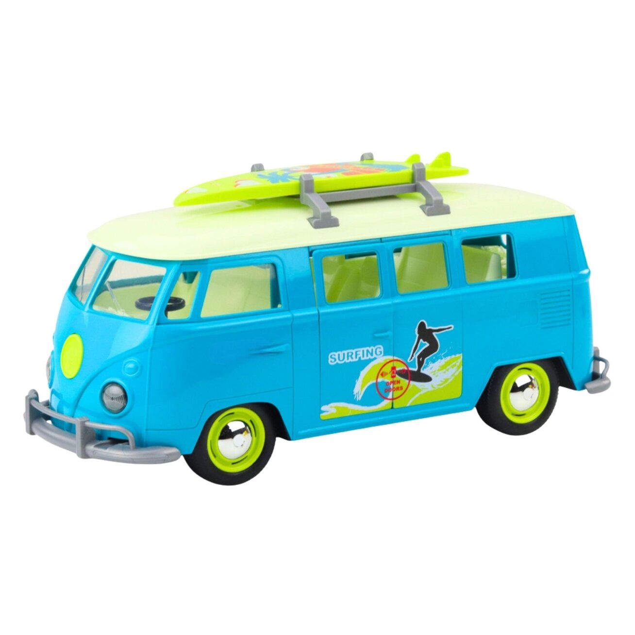 WOOPIE Surfinis autobusiukas klasikinis raudonas su šviesa ir garsu, modelis 1:14 4 WOOPIE Surfinis autobusiukas klasikinis raudonas su šviesa ir garsu, modelis 1:14 4