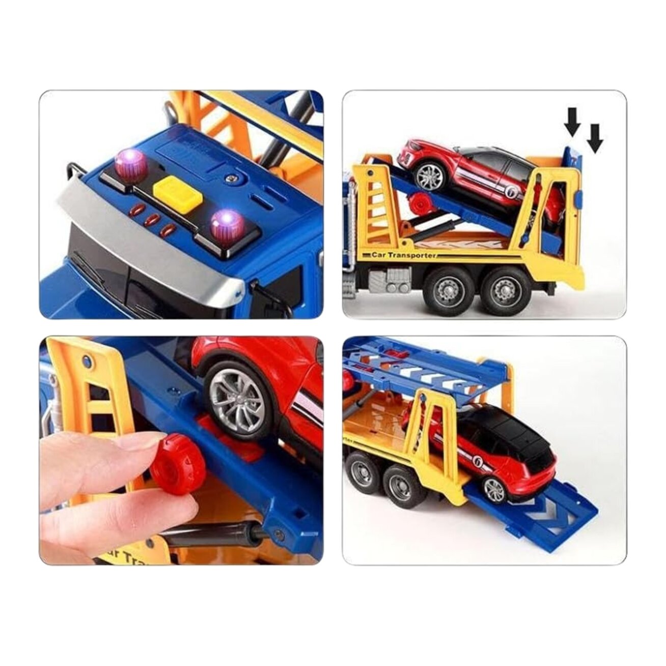 WOOPIE Autovežis Sunkvežimis Transporteris su automobiliuku Šviesa Garsas M 1:14 5 WOOPIE Autovežis Sunkvežimis Transporteris su automobiliuku Šviesa Garsas M 1:14 5