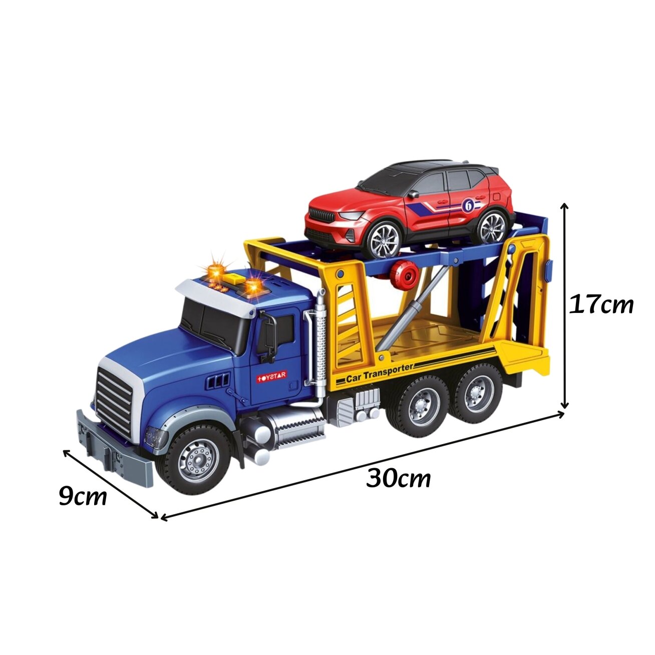 WOOPIE Autovežis Sunkvežimis Transporteris su automobiliuku Šviesa Garsas M 1:14 7 WOOPIE Autovežis Sunkvežimis Transporteris su automobiliuku Šviesa Garsas M 1:14 7