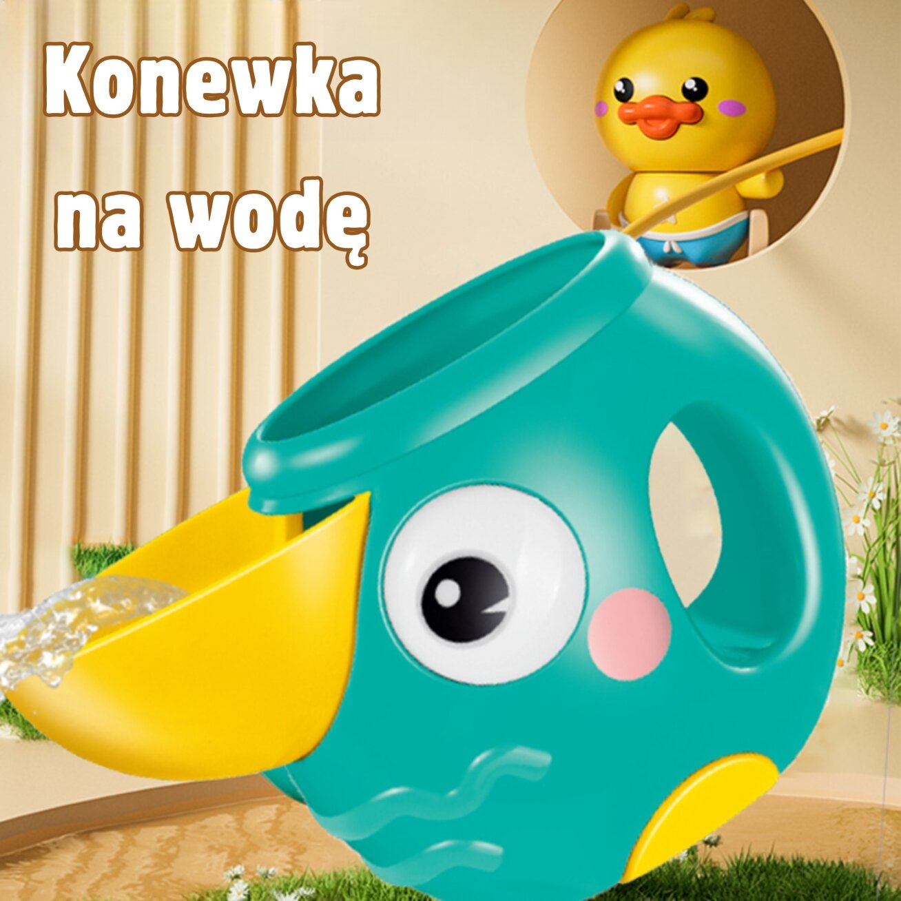 WOOPIE BABY vonios žaislas žirafa su piltuvėliu ir siurbtuku 7