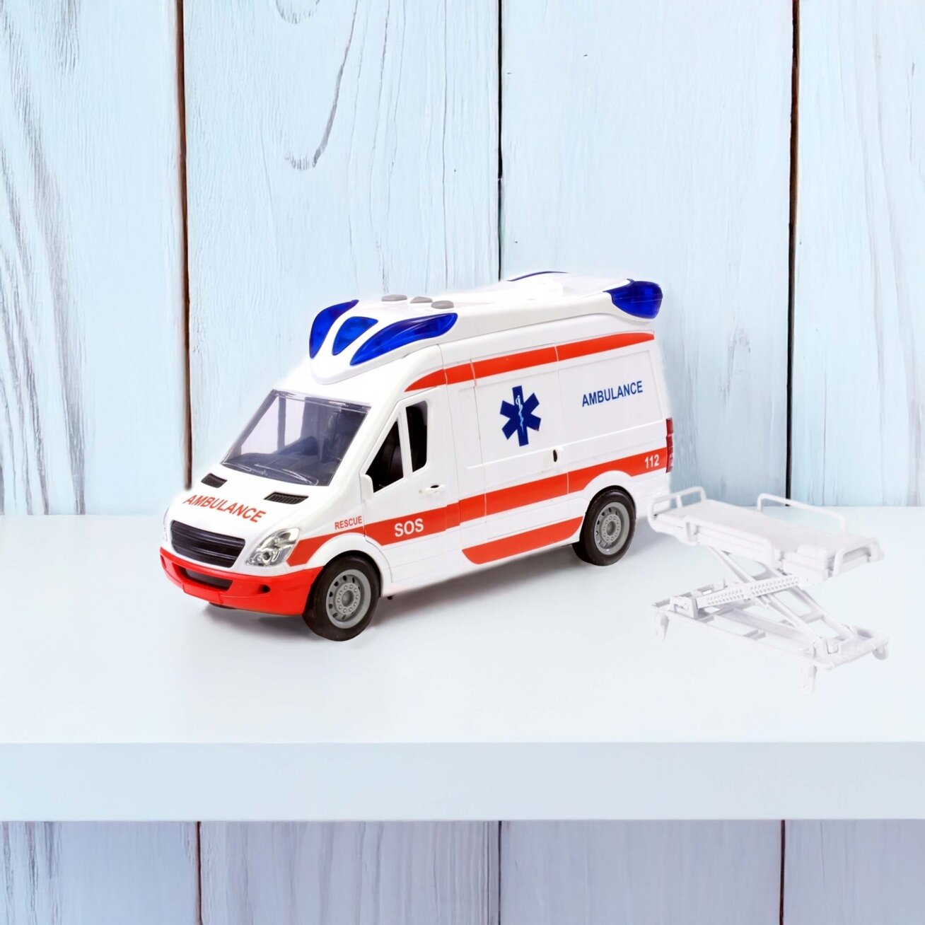 WOOPIE Greitoji pagalba Greitosios automobilis su neštuvais rinkinyje + garso ir šviesos signalai 13