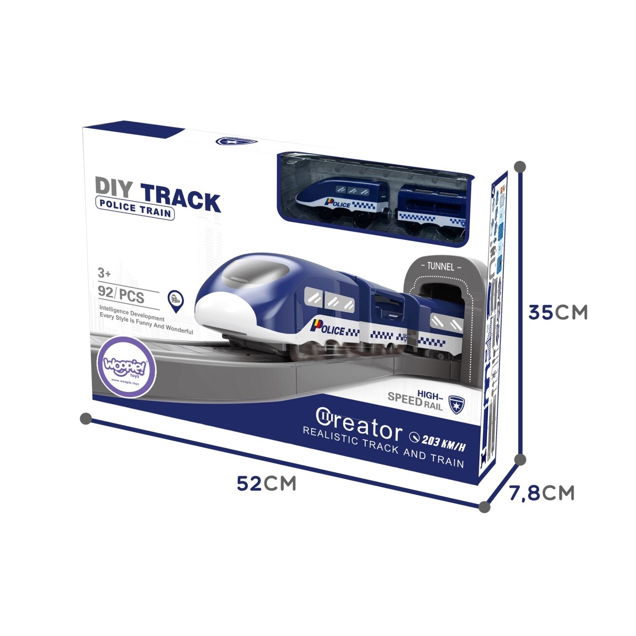 WOOPIE Elektrinis traukinys Automobilių trasa Policijos nuovada Sraigtasparnis Automobiliai 92 el. 10 WOOPIE Elektrinis traukinys Automobilių trasa Policijos nuovada Sraigtasparnis Automobiliai 92 el. 10