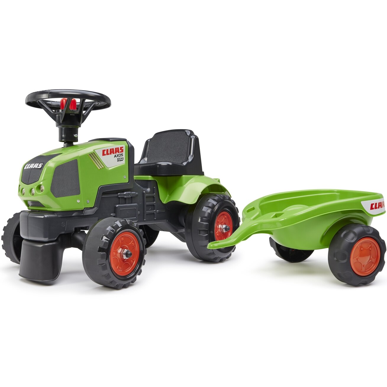 FALK vaikiškas traktoriukas Baby Claas Axos 310 žalias su priekaba nuo 1 metų 9 FALK vaikiškas traktoriukas Baby Claas Axos 310 žalias su priekaba nuo 1 metų 9