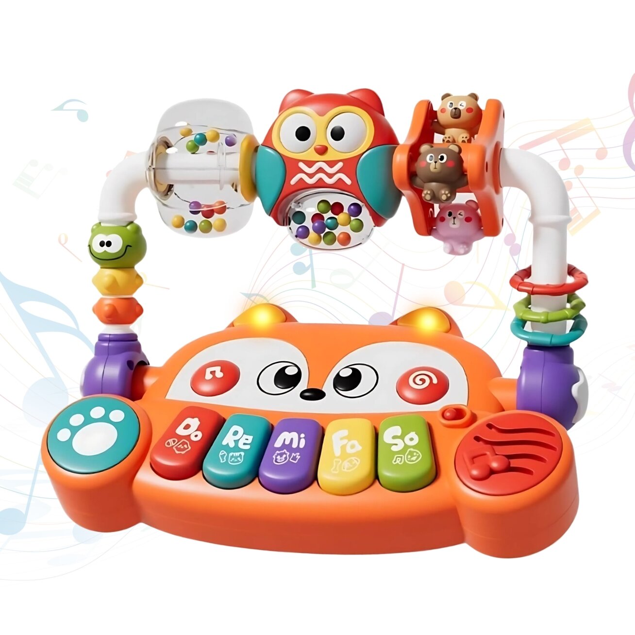 WOOPIE BABY Interaktyvus edukacinis sensorinis pianinas „Laputė“ su LED ir barškučiais 1 WOOPIE BABY Interaktyvus edukacinis sensorinis pianinas „Laputė“ su LED ir barškučiais 1