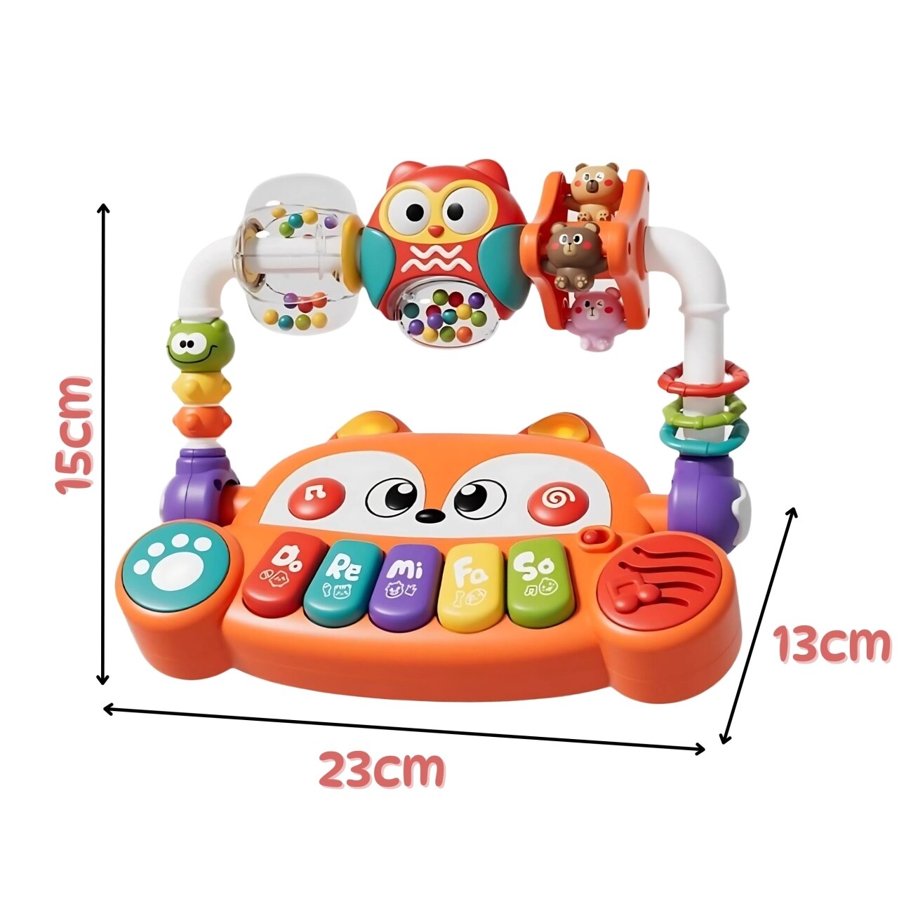 WOOPIE BABY Interaktyvus edukacinis sensorinis pianinas „Laputė“ su LED ir barškučiais 3 WOOPIE BABY Interaktyvus edukacinis sensorinis pianinas „Laputė“ su LED ir barškučiais 3