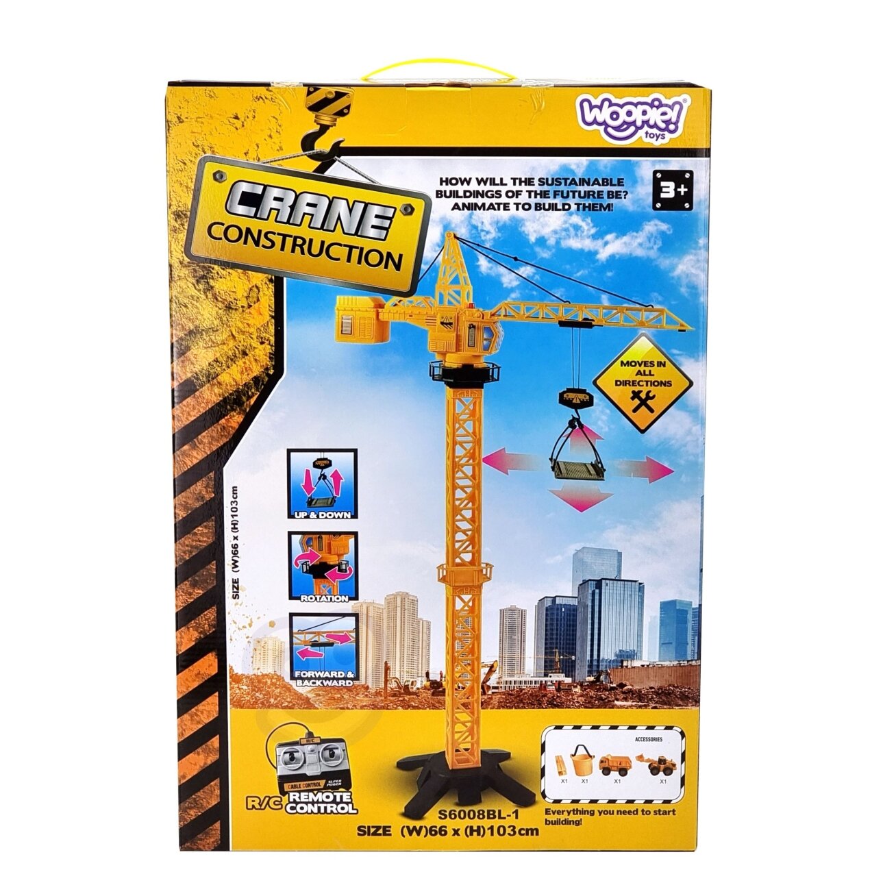 WOOPIE nuotoliniu būdu valdomas kranas 103 cm R/C sunkvežimis ekskavatorius + 4 priedai 7 WOOPIE nuotoliniu būdu valdomas kranas 103 cm R/C sunkvežimis ekskavatorius + 4 priedai 7