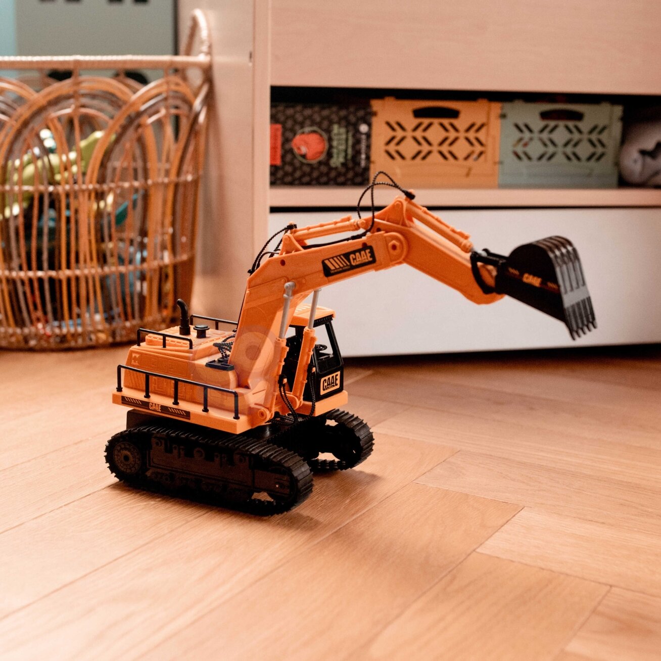 WOOPIE Didelis nuotoliniu būdu valdomas vikšrinis ekskavatorius 7 funkcijos Garsas + akum. 3