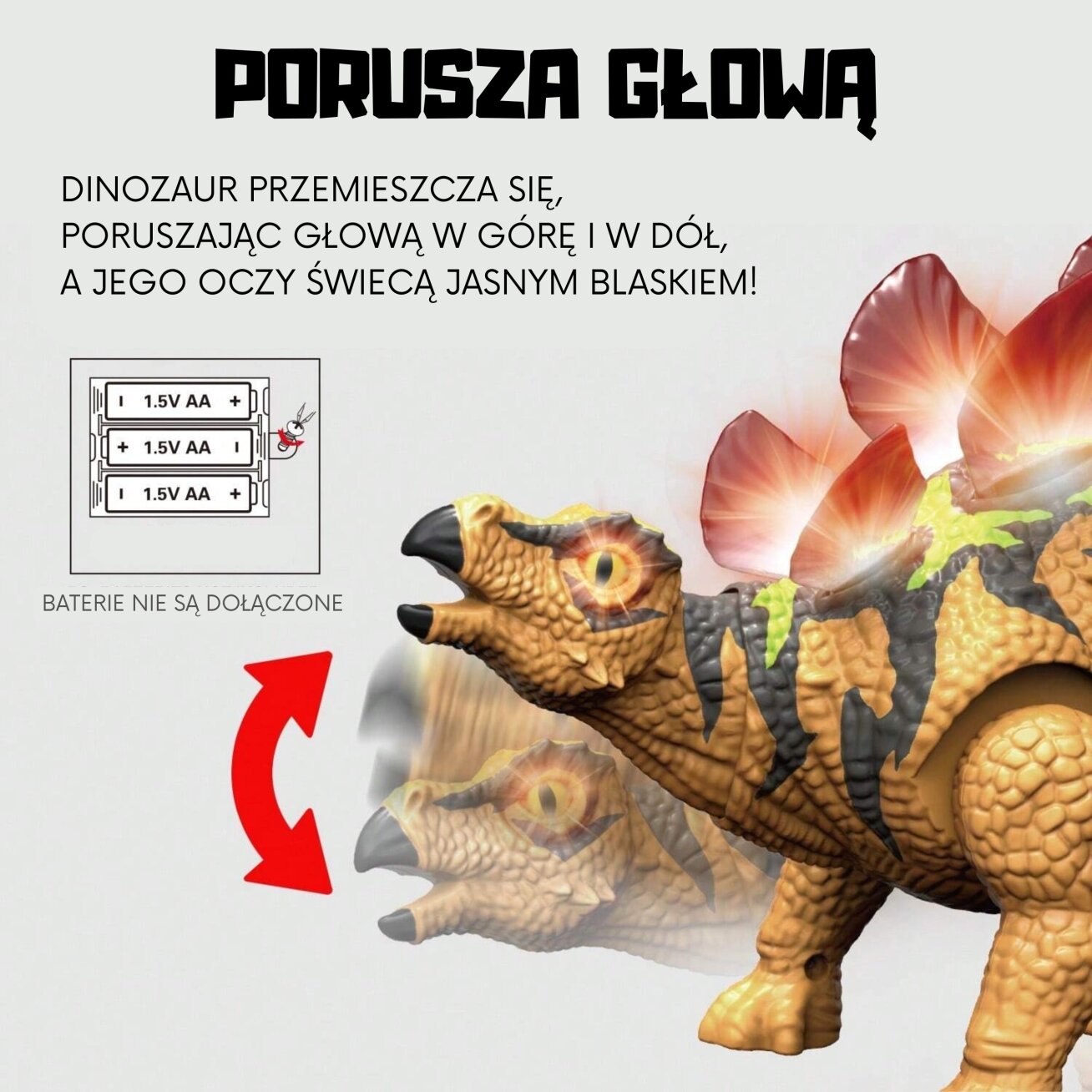 Woopie nuotoliniu būdu valdomas dinozauras RC stegozauras šviesa garsas 7 Woopie nuotoliniu būdu valdomas dinozauras RC stegozauras šviesa garsas 7