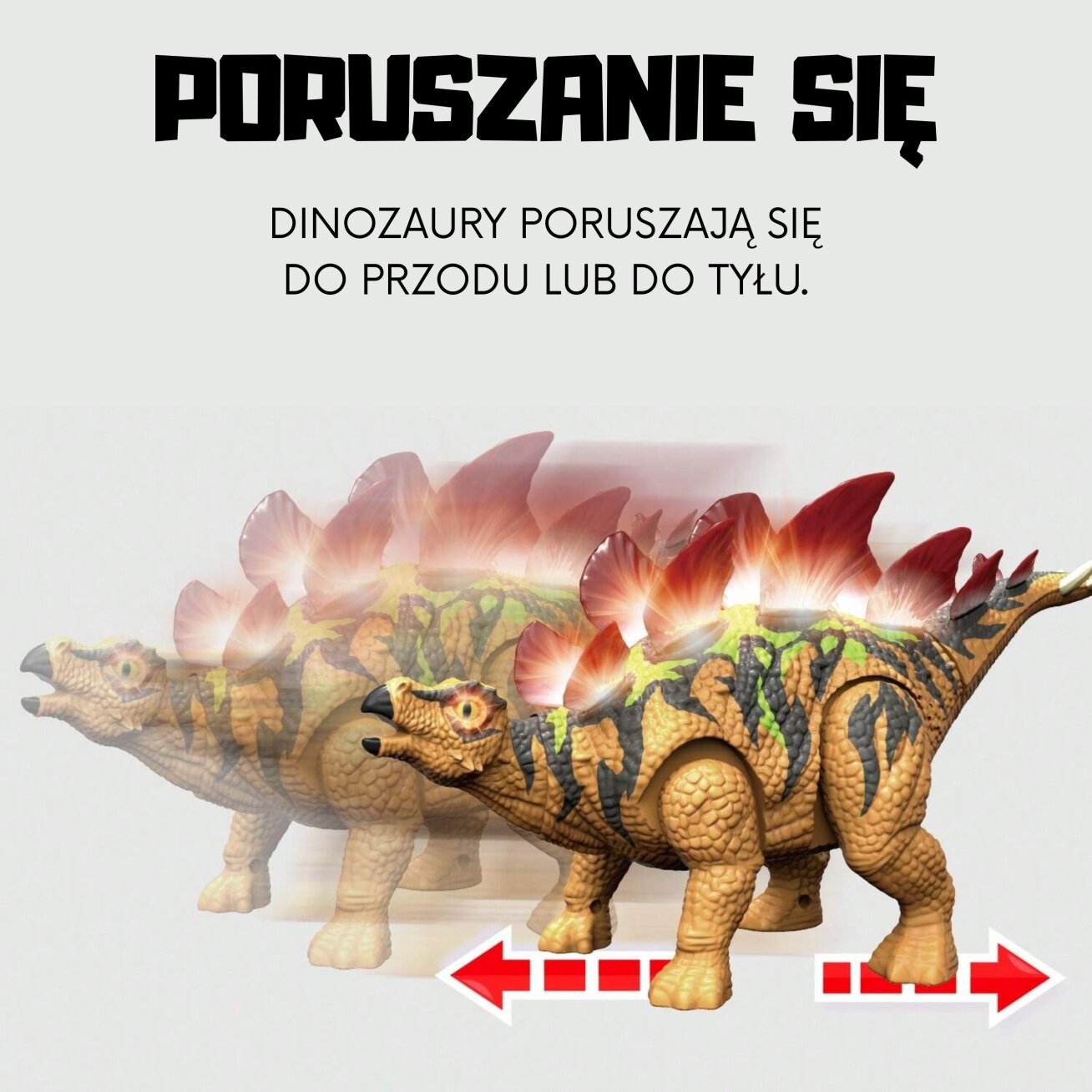 Woopie nuotoliniu būdu valdomas dinozauras RC stegozauras šviesa garsas 9